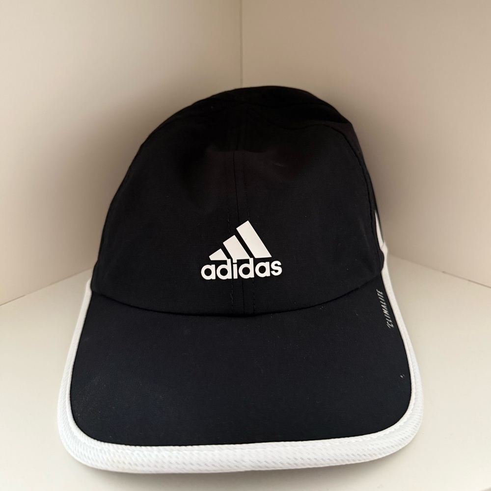 Adidas Black Cap with White Trim